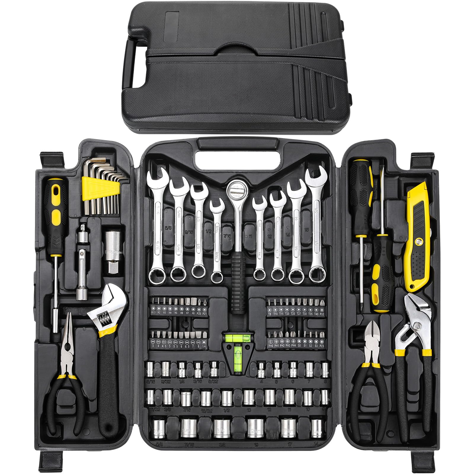 TLGREEN 95 Piece Tool Set, Tool Kit, Mechanics Tool Set, Portable